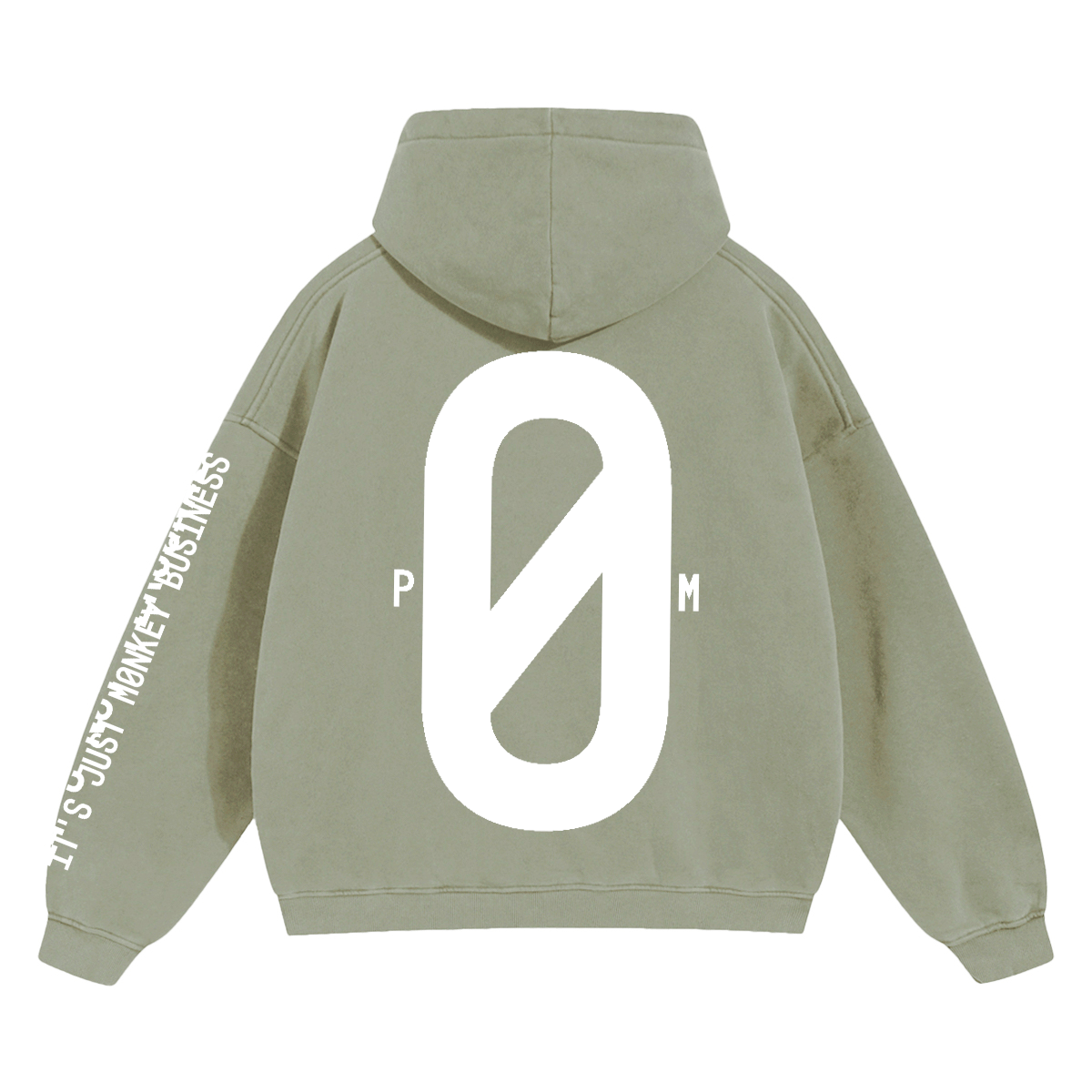 Unisex Cropped Drop Shoulder Heavyweight Oversized Hoodie(460GSM) Pair Of Monkeys
