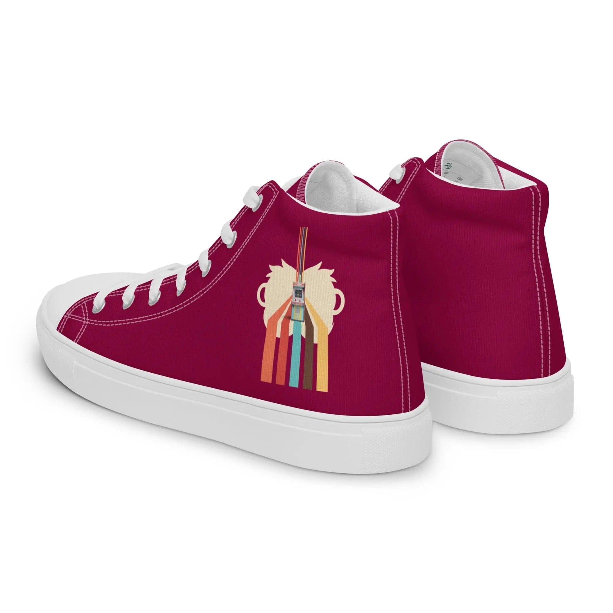 80's Revival: Modern Aesthetics. Arcade. Male High top canvas. - Pair Of Monkeys