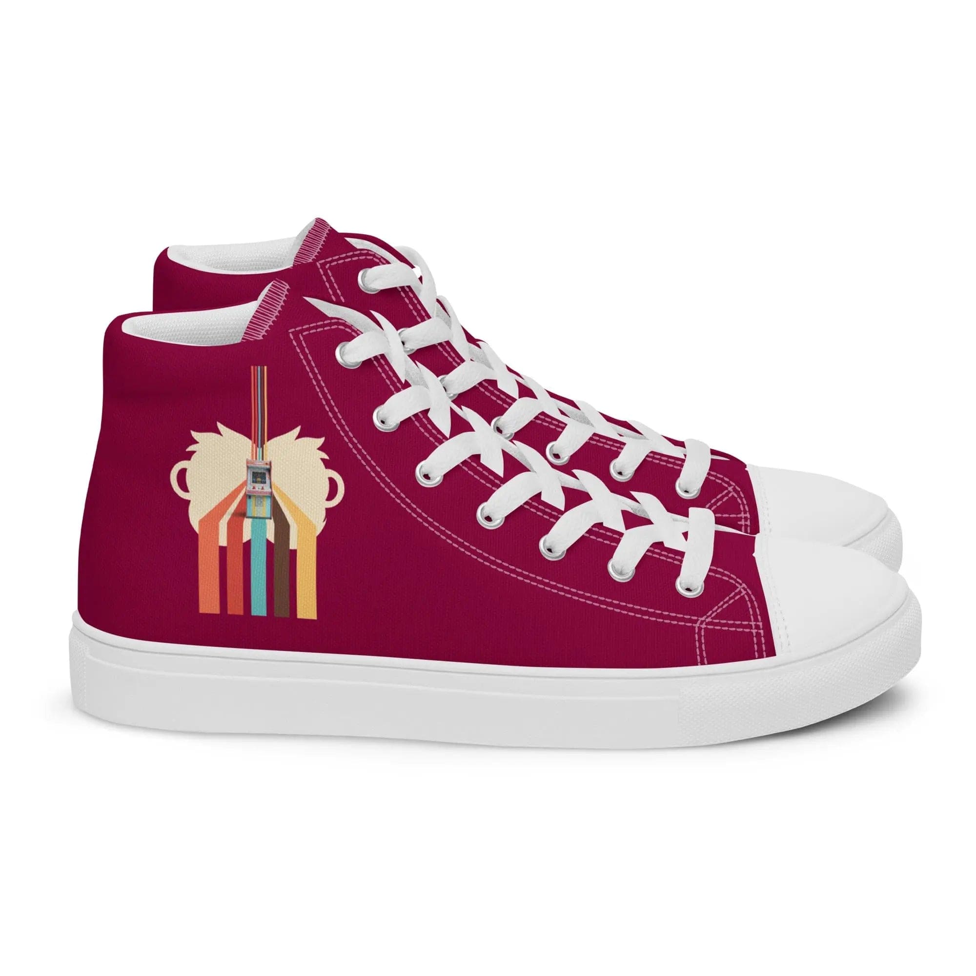 80's Revival: Modern Aesthetics. Arcade. Male High top canvas. - Pair Of Monkeys