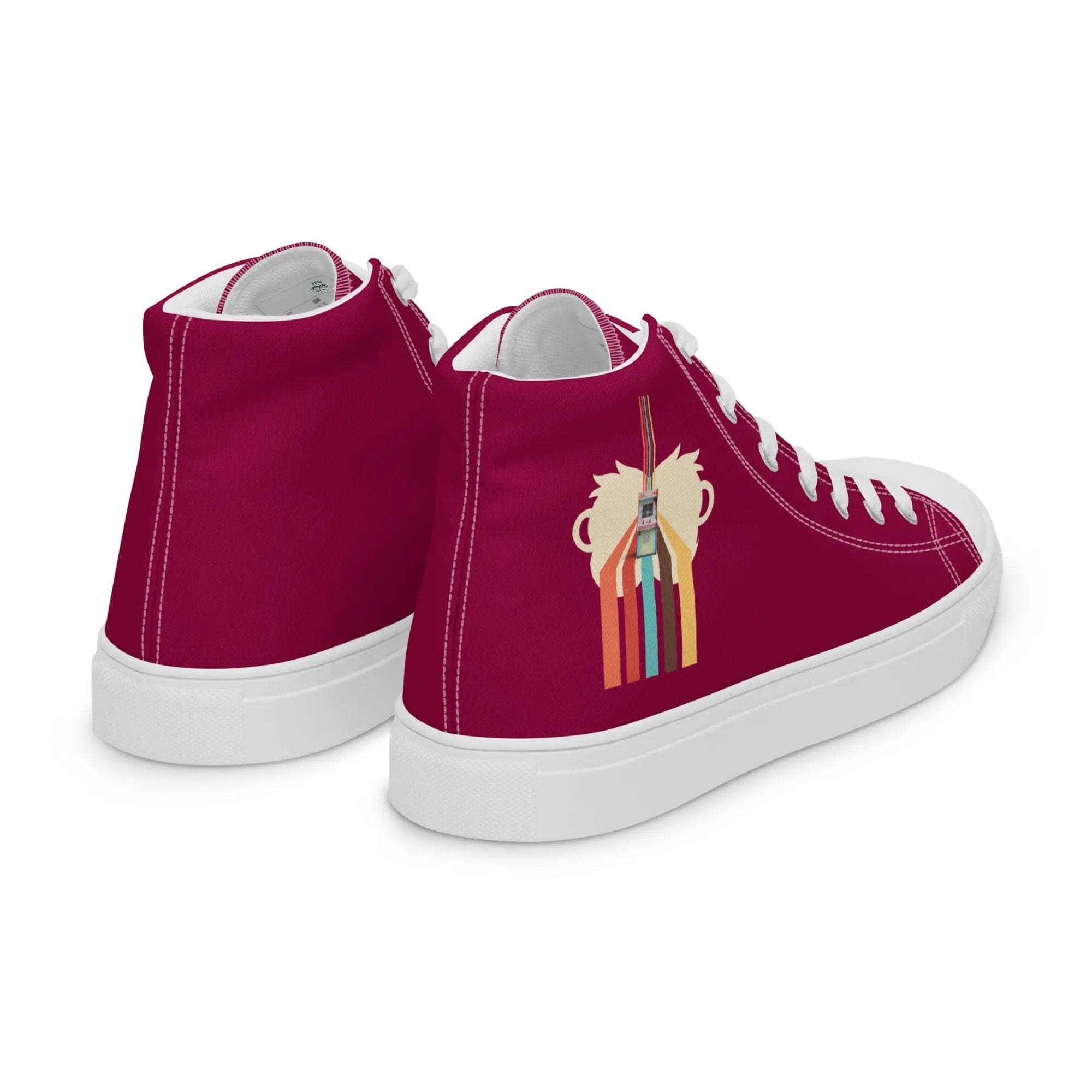 80's Revival: Modern Aesthetics. Arcade. Male High top canvas. - Pair Of Monkeys