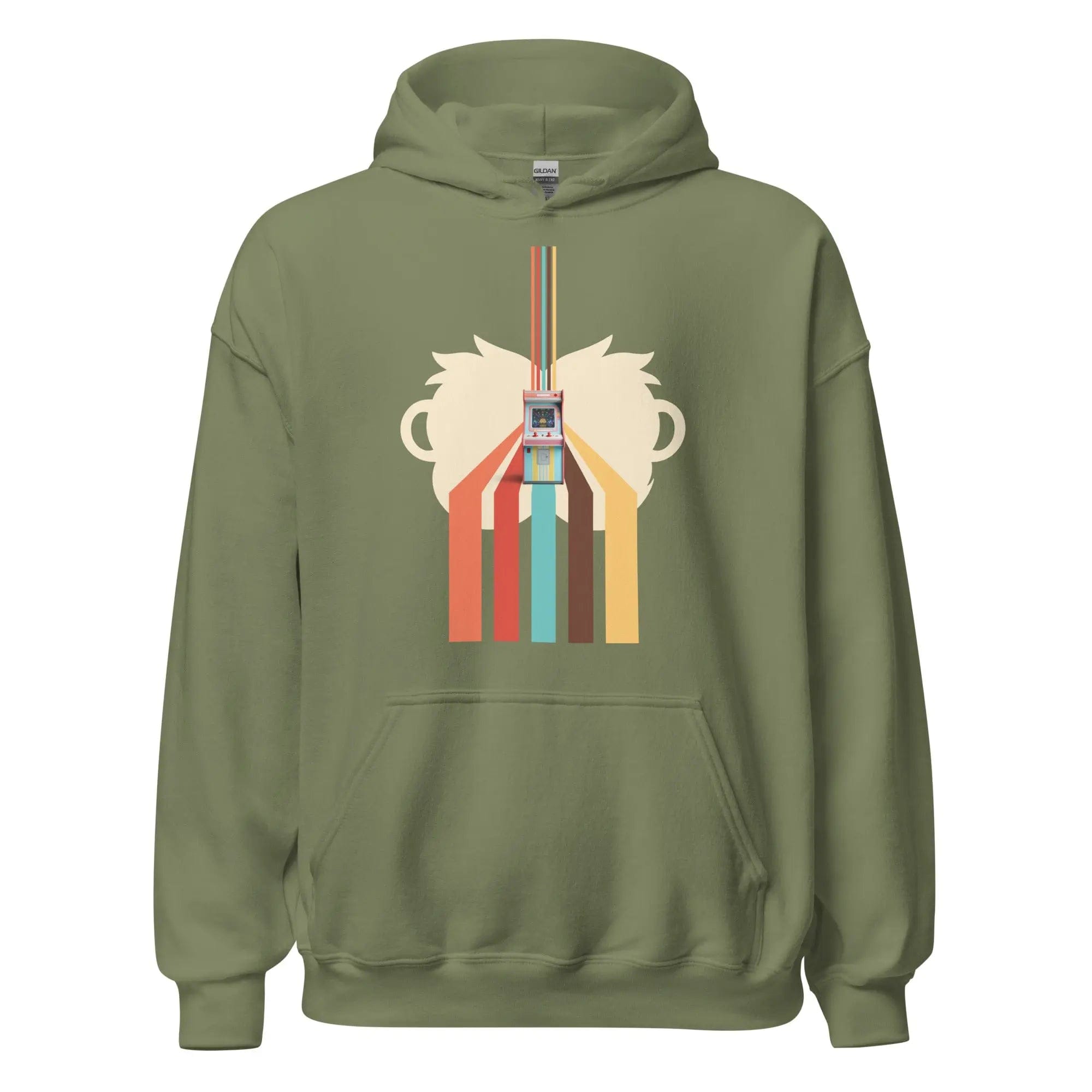 80's Revival: Modern Aesthetics. Graphic Hoodie. Arcade. P2 - Pair Of Monkeys