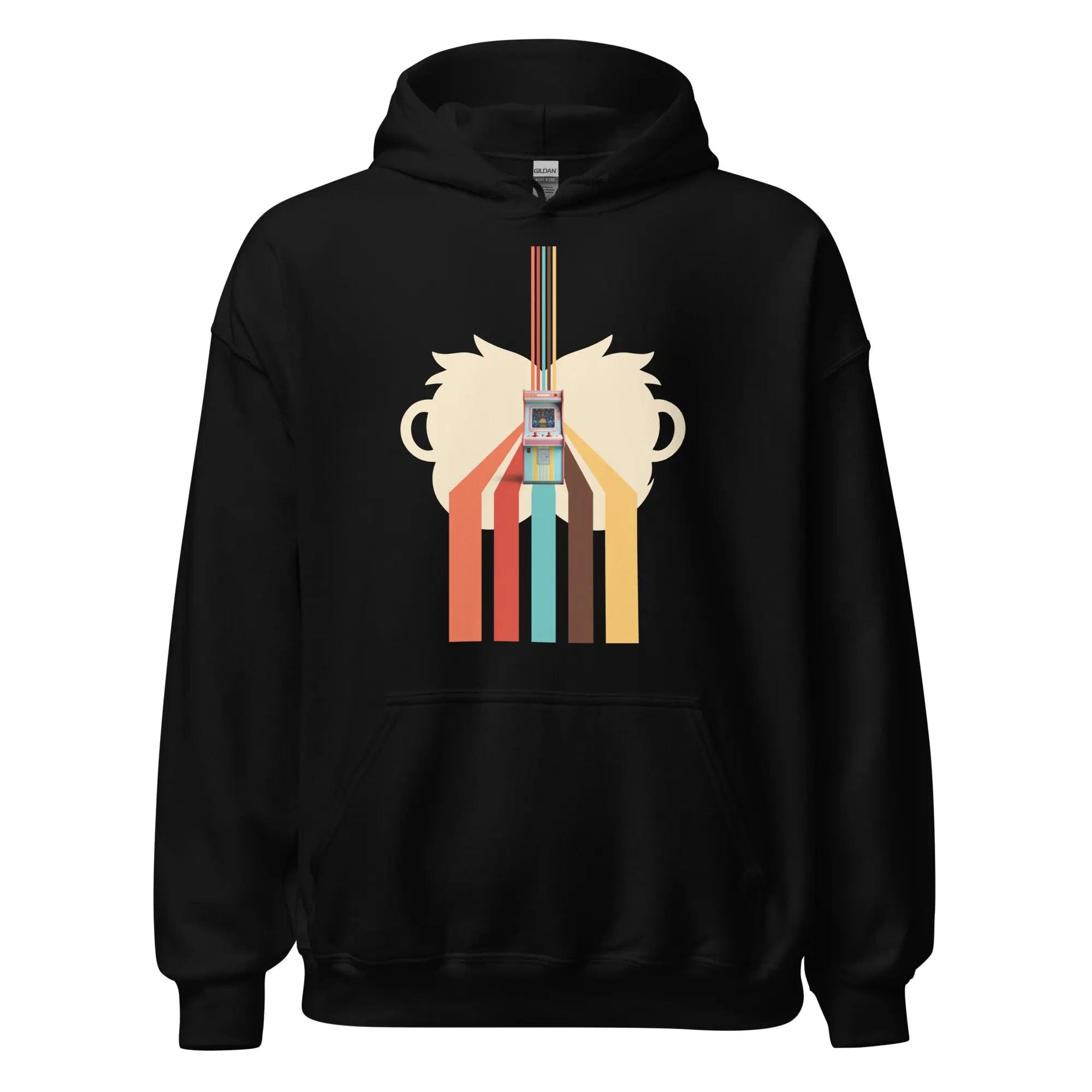 80's Revival: Modern Aesthetics. Graphic Hoodie. Arcade. P2 - Pair Of Monkeys