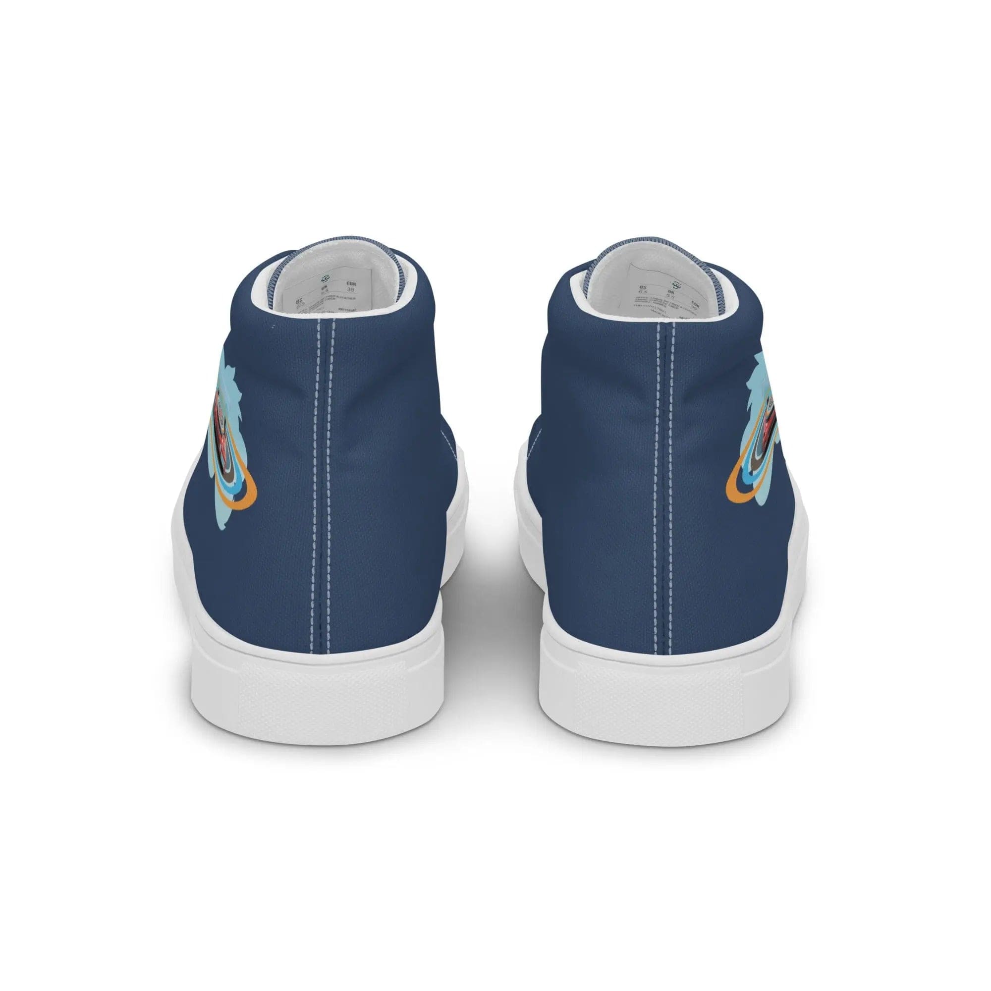 80's Revival: Modern Aesthetics. Turntable. Male High top canvas. - Pair Of Monkeys