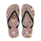 Artistic Fusion: Original Patterned  Design. Flip Flops. Surf Monkey - Pair Of Monkeys