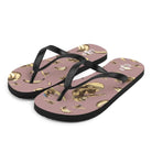 Artistic Fusion: Original Patterned  Design. Flip Flops. Surf Monkey - Pair Of Monkeys