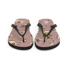 Artistic Fusion: Original Patterned  Design. Flip Flops. Surf Monkey - Pair Of Monkeys