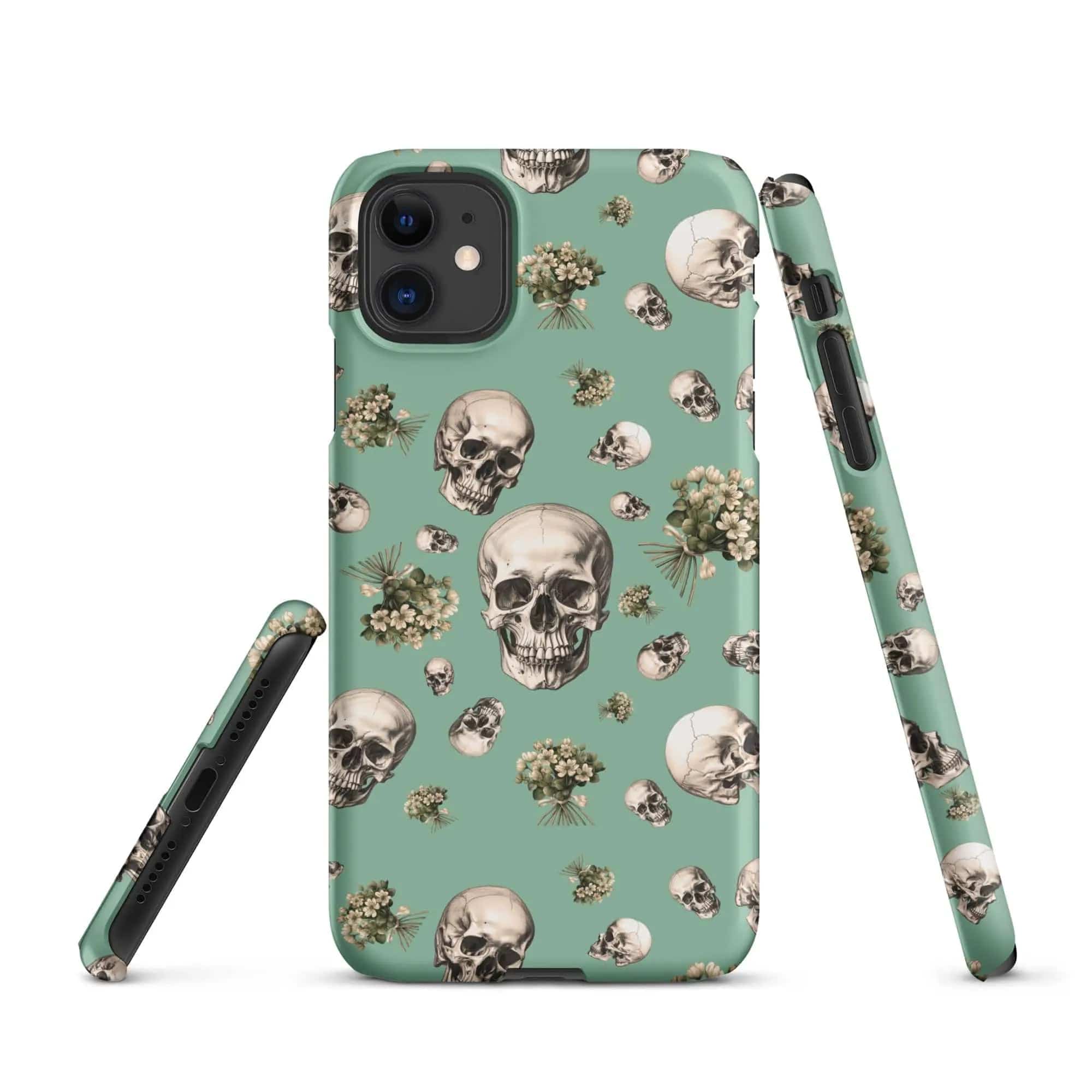 Artistic Fusion: Original Patterned Design. MagSafe iPhone Case. Skulls. P2 - Pair Of Monkeys