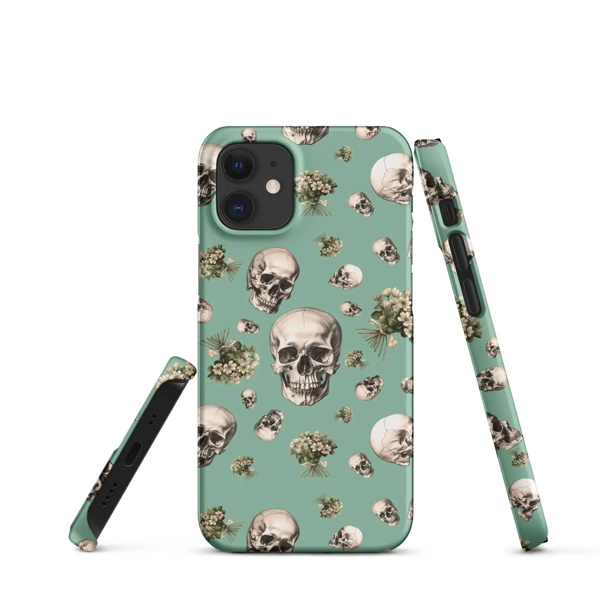 Artistic Fusion: Original Patterned Design. MagSafe iPhone Case. Skulls. P2 - Pair Of Monkeys