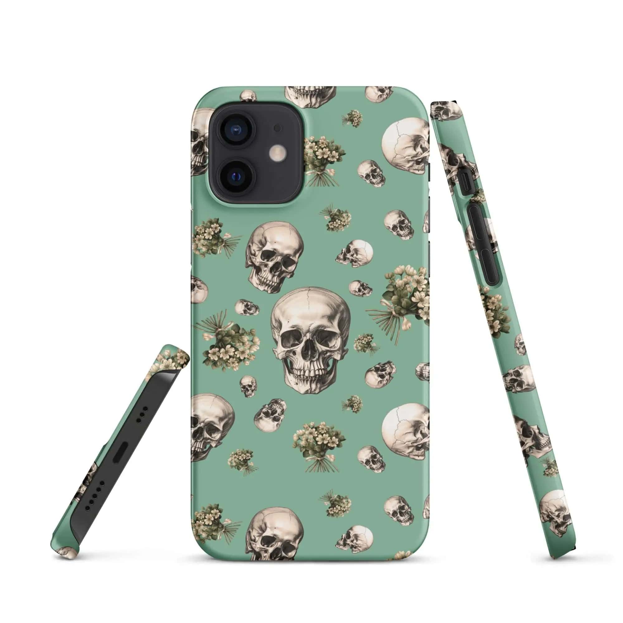 Artistic Fusion: Original Patterned Design. MagSafe iPhone Case. Skulls. P2 - Pair Of Monkeys