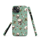 Artistic Fusion: Original Patterned Design. MagSafe iPhone Case. Skulls. P2 - Pair Of Monkeys