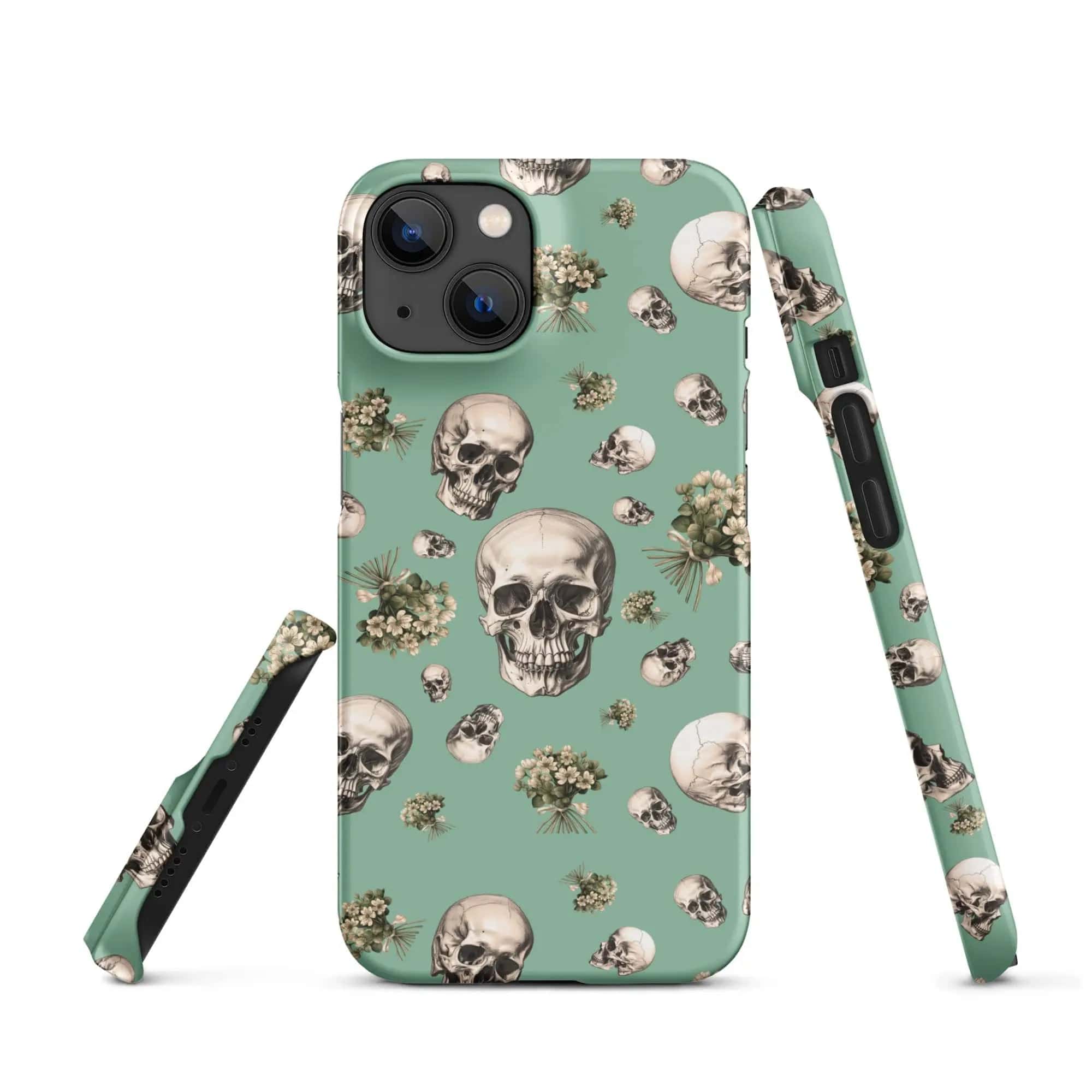 Artistic Fusion: Original Patterned Design. MagSafe iPhone Case. Skulls. P2 - Pair Of Monkeys