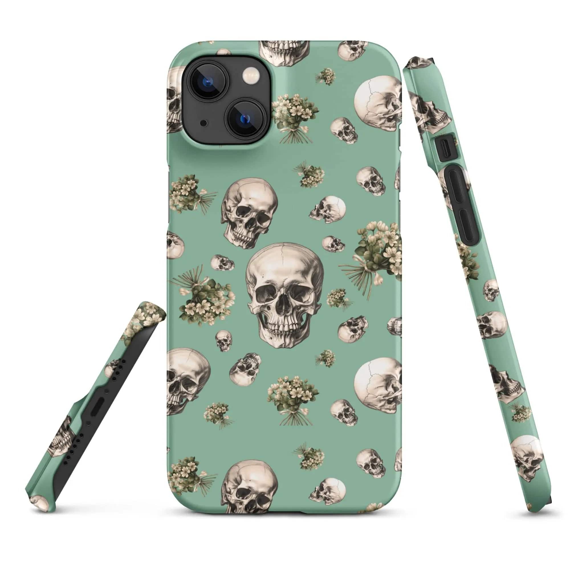 Artistic Fusion: Original Patterned Design. MagSafe iPhone Case. Skulls. P2 - Pair Of Monkeys