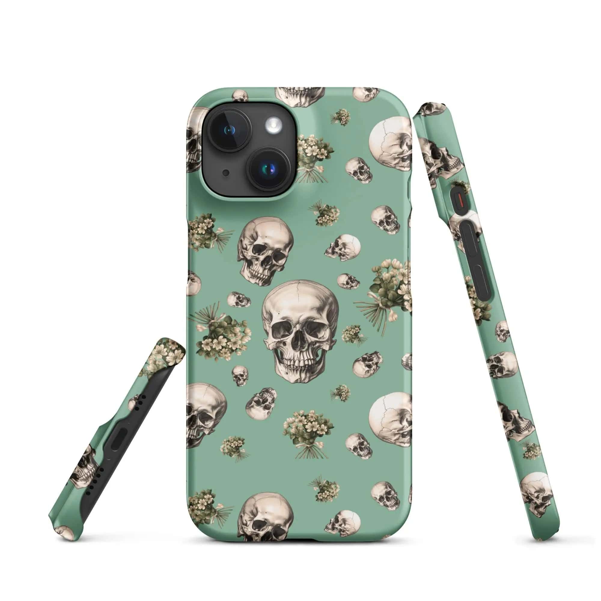 Artistic Fusion: Original Patterned Design. MagSafe iPhone Case. Skulls. P2 - Pair Of Monkeys
