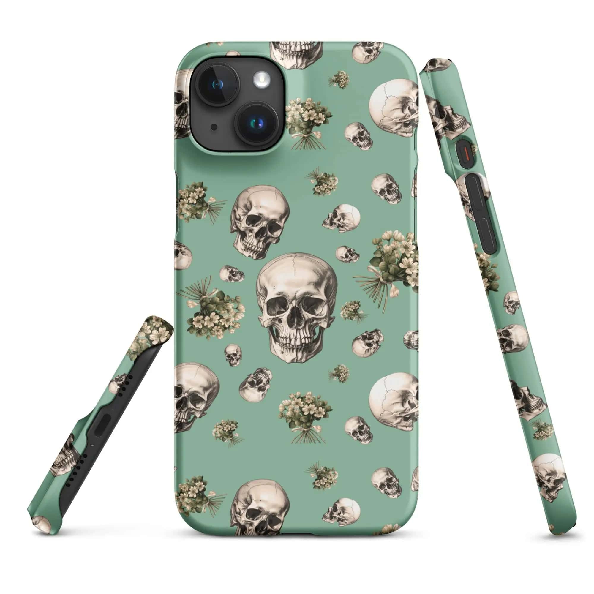 Artistic Fusion: Original Patterned Design. MagSafe iPhone Case. Skulls. P2 - Pair Of Monkeys