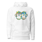 Artistic Fusion: Original Patterned Designs. Hoodie. P2 - Pair Of Monkeys