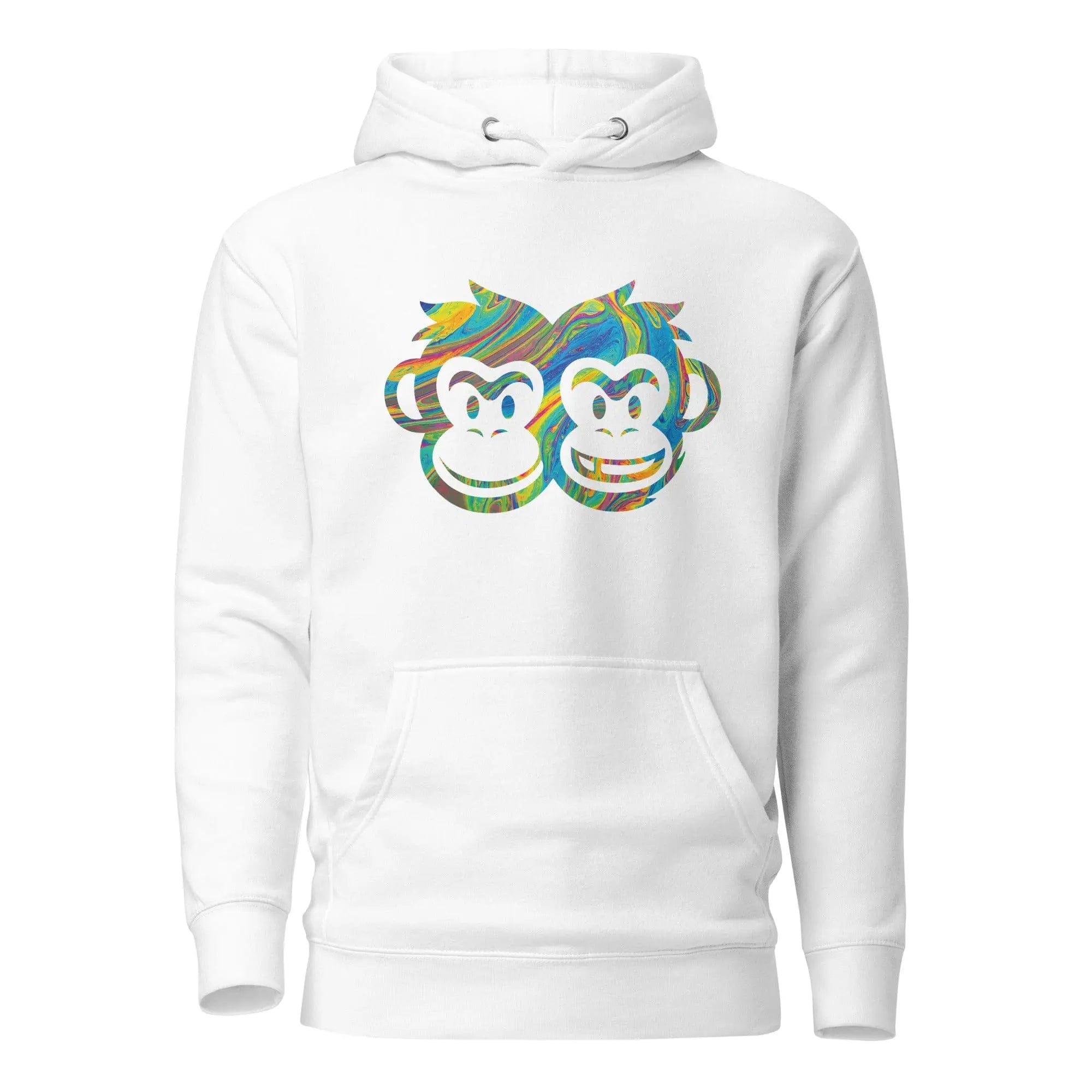 Artistic Fusion: Original Patterned Designs. Hoodie. P2 - Pair Of Monkeys