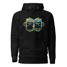 Artistic Fusion: Original Patterned Designs. Hoodie. P2 - Pair Of Monkeys