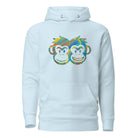Artistic Fusion: Original Patterned Designs. Hoodie. P2 - Pair Of Monkeys