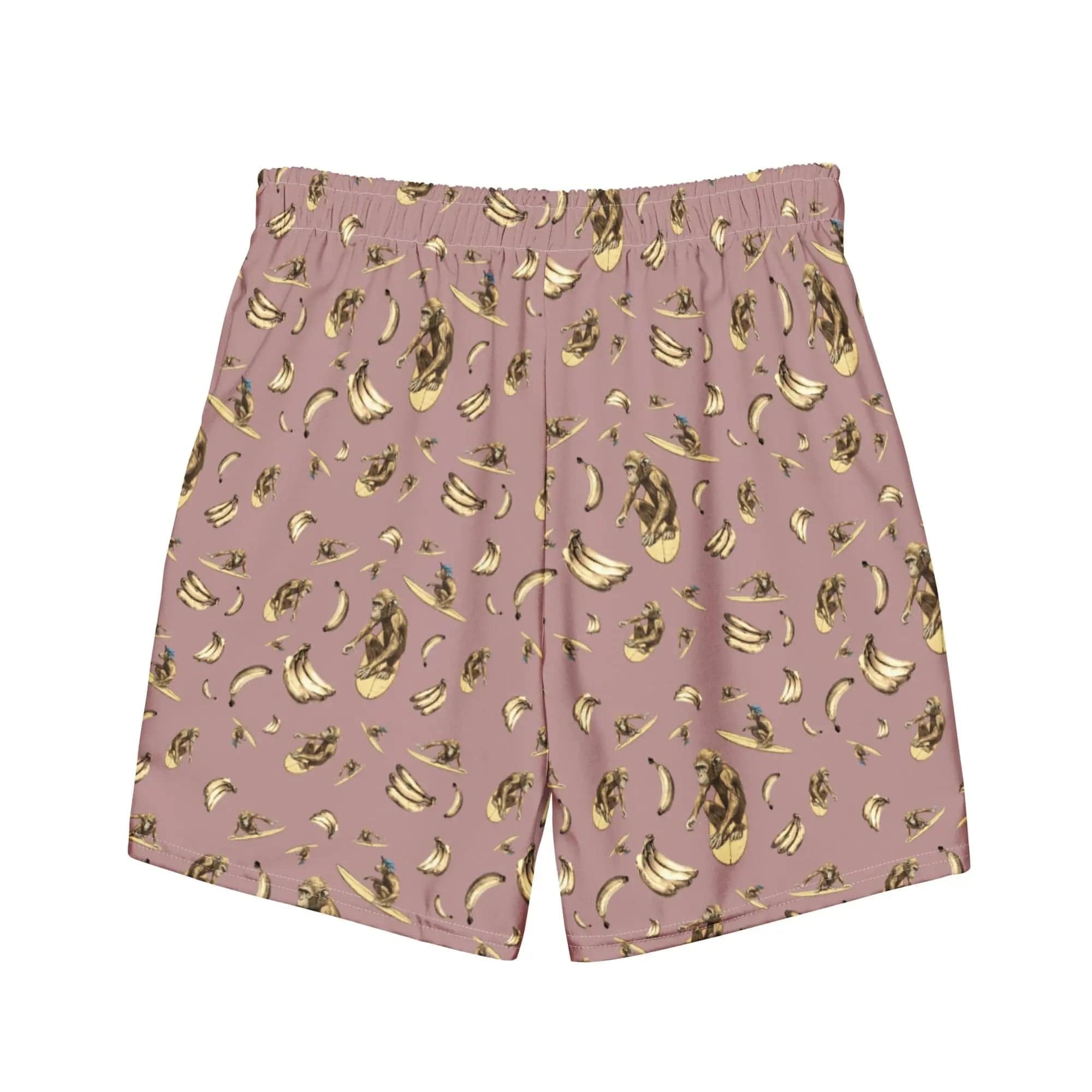 Artistic Fusion: Original Patterned Designs. Male Swim trunk. Surfing Monkeys - Pair Of Monkeys