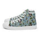 Artistic Fusion: Original patterned design. Pineapple Monkey. Men’s high top. - Pair Of Monkeys