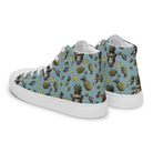 Artistic Fusion: Original patterned design. Pineapple Monkey. Men’s high top. - Pair Of Monkeys