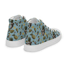 Artistic Fusion: Original patterned design. Pineapple Monkey. Men’s high top. - Pair Of Monkeys