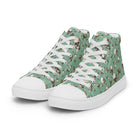 Artistic Fusion: Original patterned design. Skulls & Flowers. Men’s high top. - Pair Of Monkeys