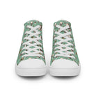 Artistic Fusion: Original patterned design. Skulls & Flowers. Men’s high top. - Pair Of Monkeys