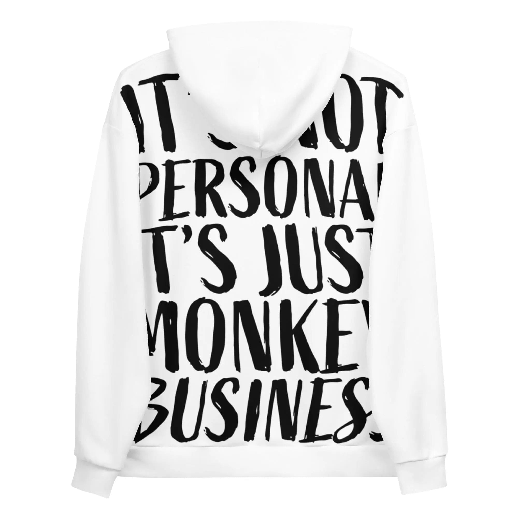 POM Mantra: Modern Aesthetics. Front / Back Design. Printed Hoodie - Pair Of Monkeys