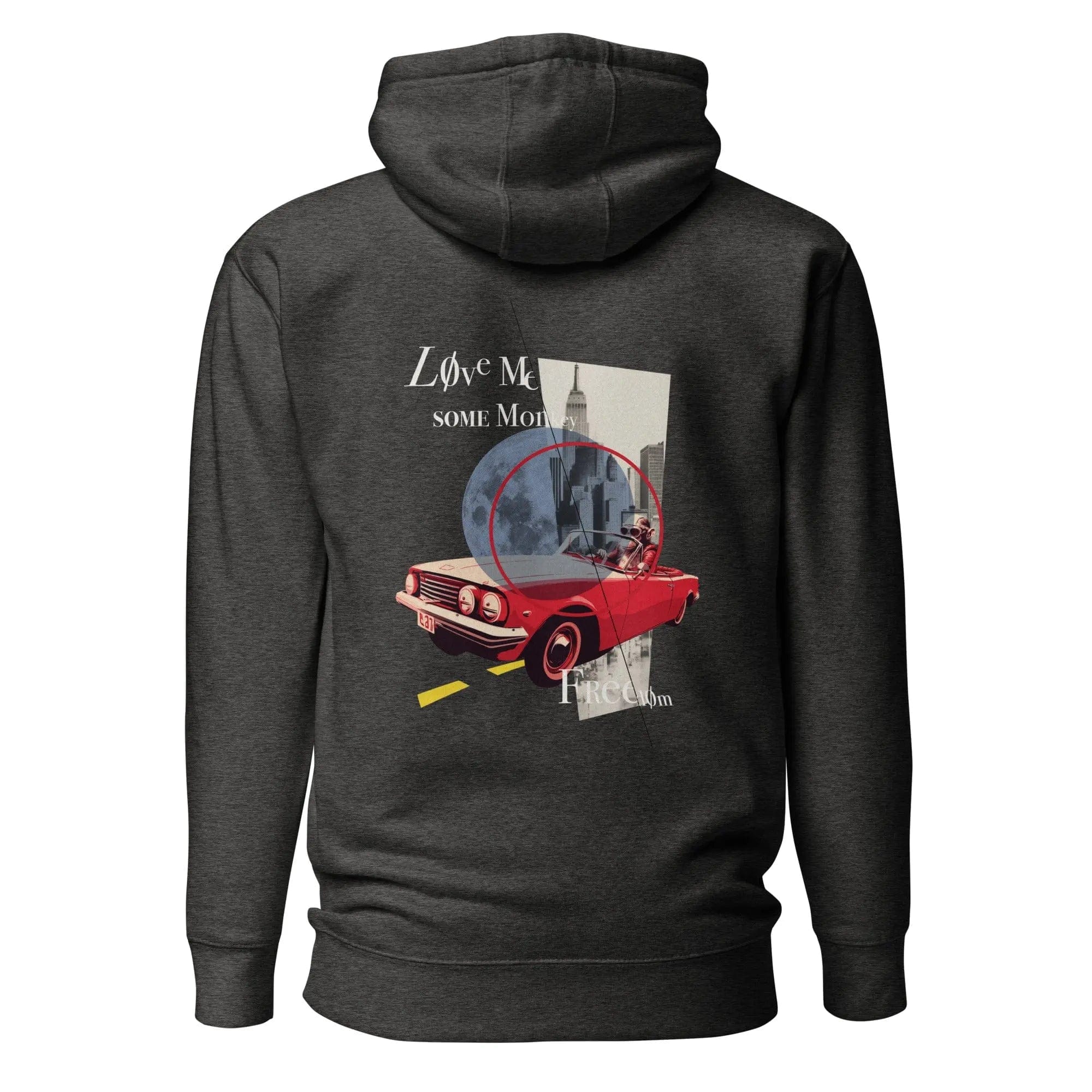 Mixed Up: Front and Back Design, original Monkey Freedom collage Hoodie. P2 - Pair Of Monkeys