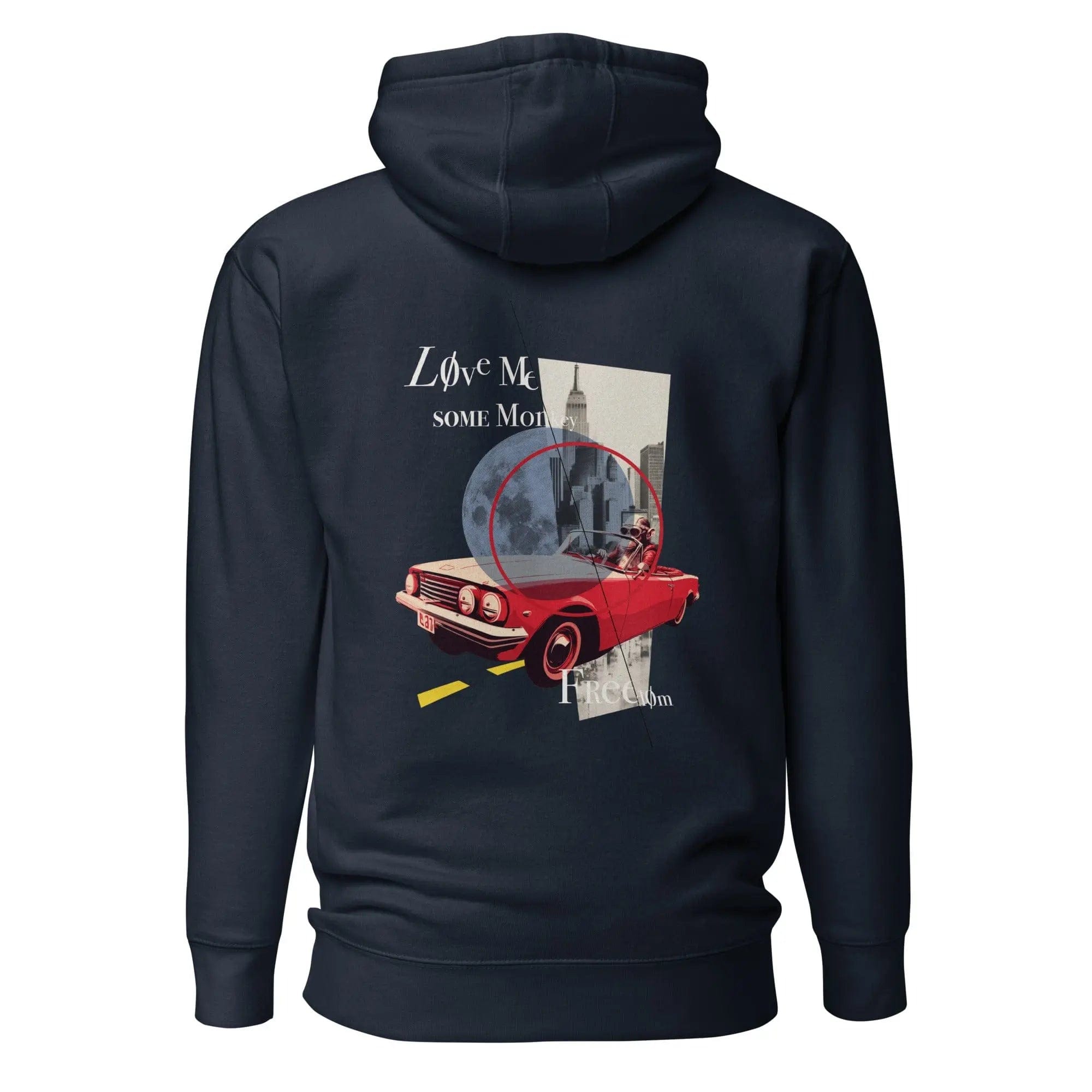 Mixed Up: Front and Back Design, original Monkey Freedom collage Hoodie. P2 - Pair Of Monkeys