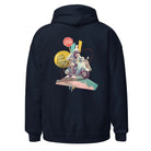 Mixed Up: front and back design, original Monkey Roam collage. Hoodie. - Pair Of Monkeys