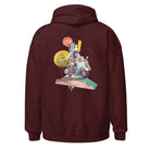 Mixed Up: front and back design, original Monkey Roam collage. Hoodie. - Pair Of Monkeys