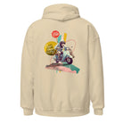 Mixed Up: front and back design, original Monkey Roam collage. Hoodie. - Pair Of Monkeys