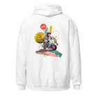 Mixed Up: front and back design, original Monkey Roam collage. Hoodie. - Pair Of Monkeys