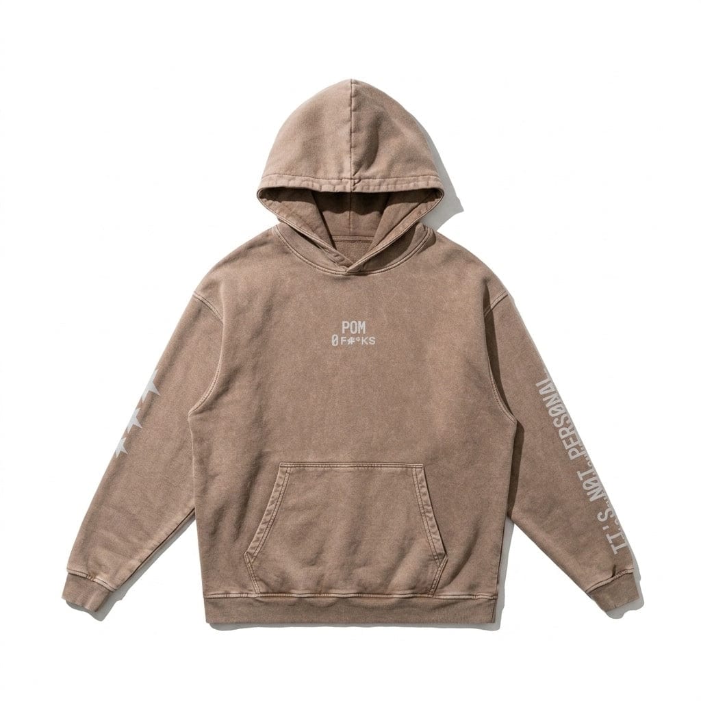 PØM ORIGINS — Snow Washed Hoodie | 420gsm Cotton Pair Of Monkeys