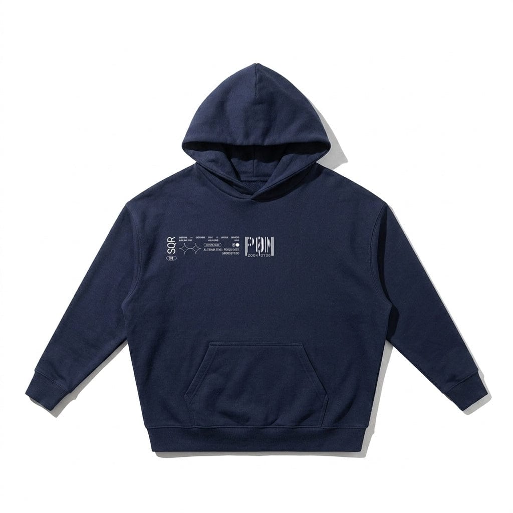 PØM ESSENTIALS — Drop-Shoulder Hoodie | 430gsm Cotton-Poly Pair Of Monkeys