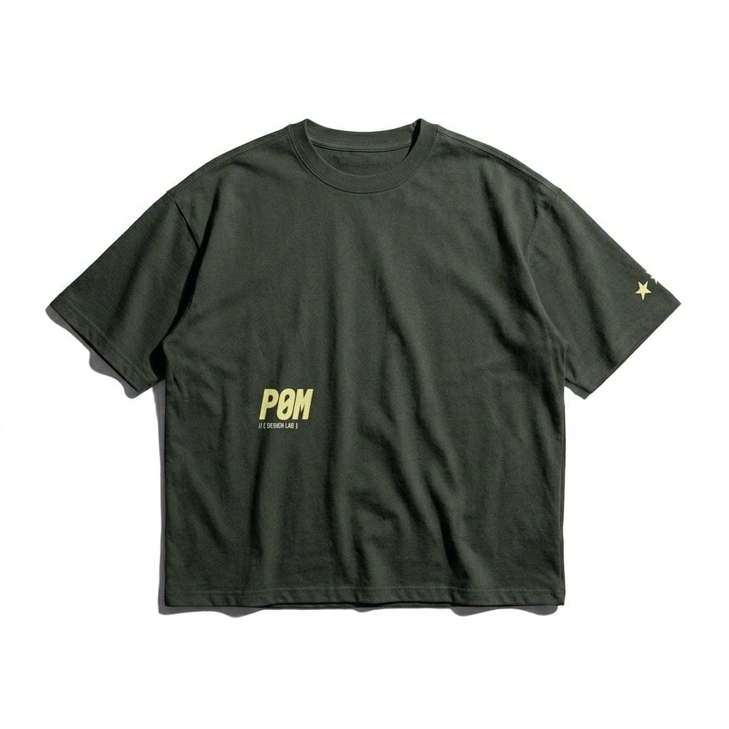PØM ESSENTIALS — Oversized Boxy T-Shirt Pair Of Monkeys