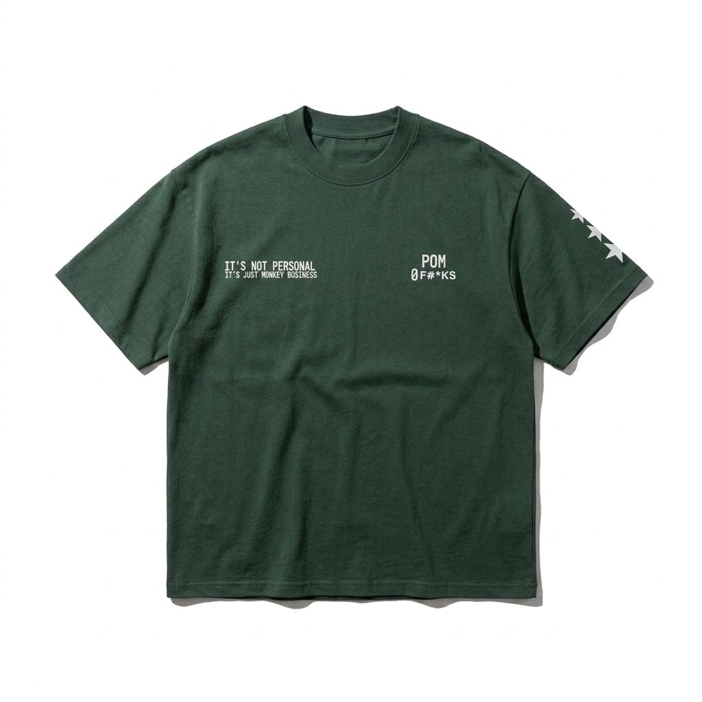 PØM ESSENTIALS — T-Shirt | 330gsm Cotton Pair Of Monkeys
