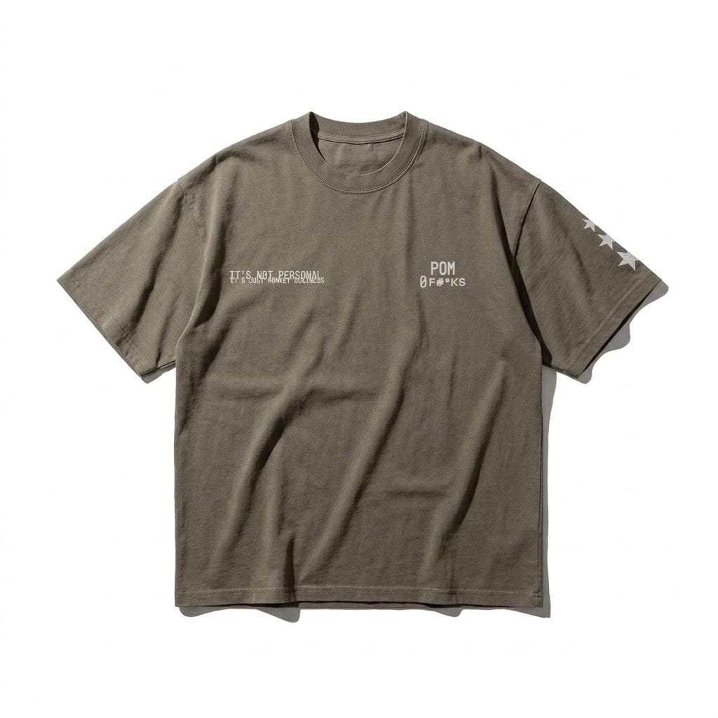 PØM ESSENTIALS — T-Shirt | 330gsm Cotton Pair Of Monkeys
