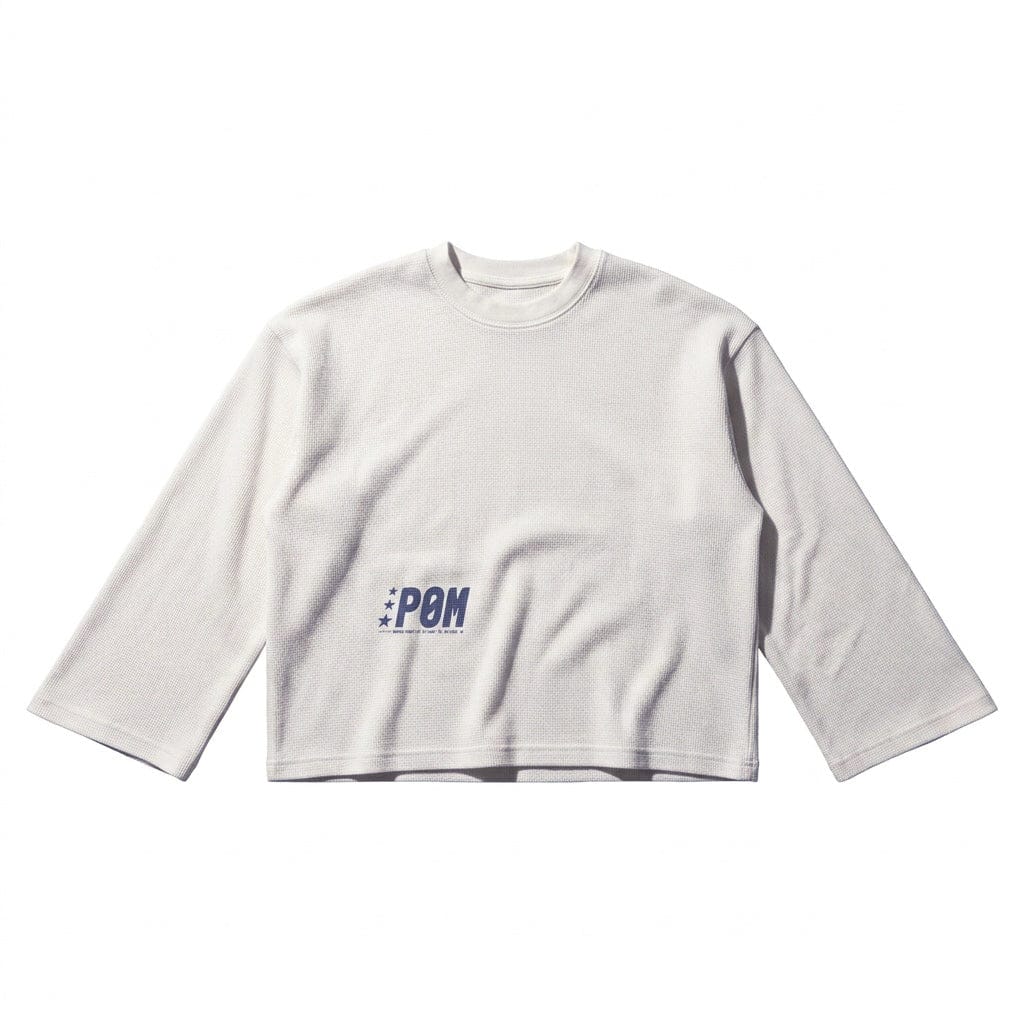 PØM ESSENTIALS — Coordinates Waffle Raw Edge T-Shirt | 220gsm Cotton Blend ODMPOD