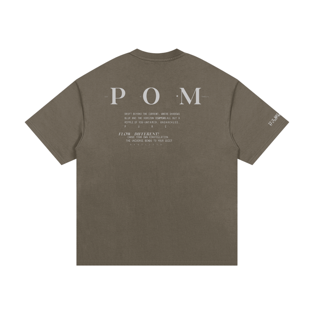 PØM ESSENTIALS — Mantra T-Shirt [011] | 330gsm Cotton Pair Of Monkeys