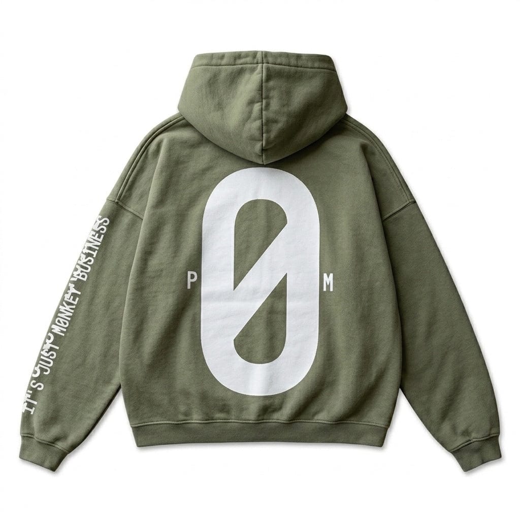 PØM ESSENTIALS — Oversized Hoodie | 460gsm Cotton Pair Of Monkeys