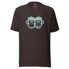 Artistic Fusion: Original Patterned Design. T-shirt. Triangle.P2 - Pair Of Monkeys
