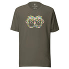 Artistic Fusion: Original Patterned Design. T-shirt. Tropical.P2 - Pair Of Monkeys