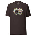 Artistic Fusion: Original Patterned Design. T-shirt. Tropical.P2 - Pair Of Monkeys