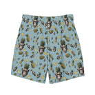 Artistic Fusion: Original Patterned Designs. Male Swim trunk. Pineapple Monkey - Pair Of Monkeys