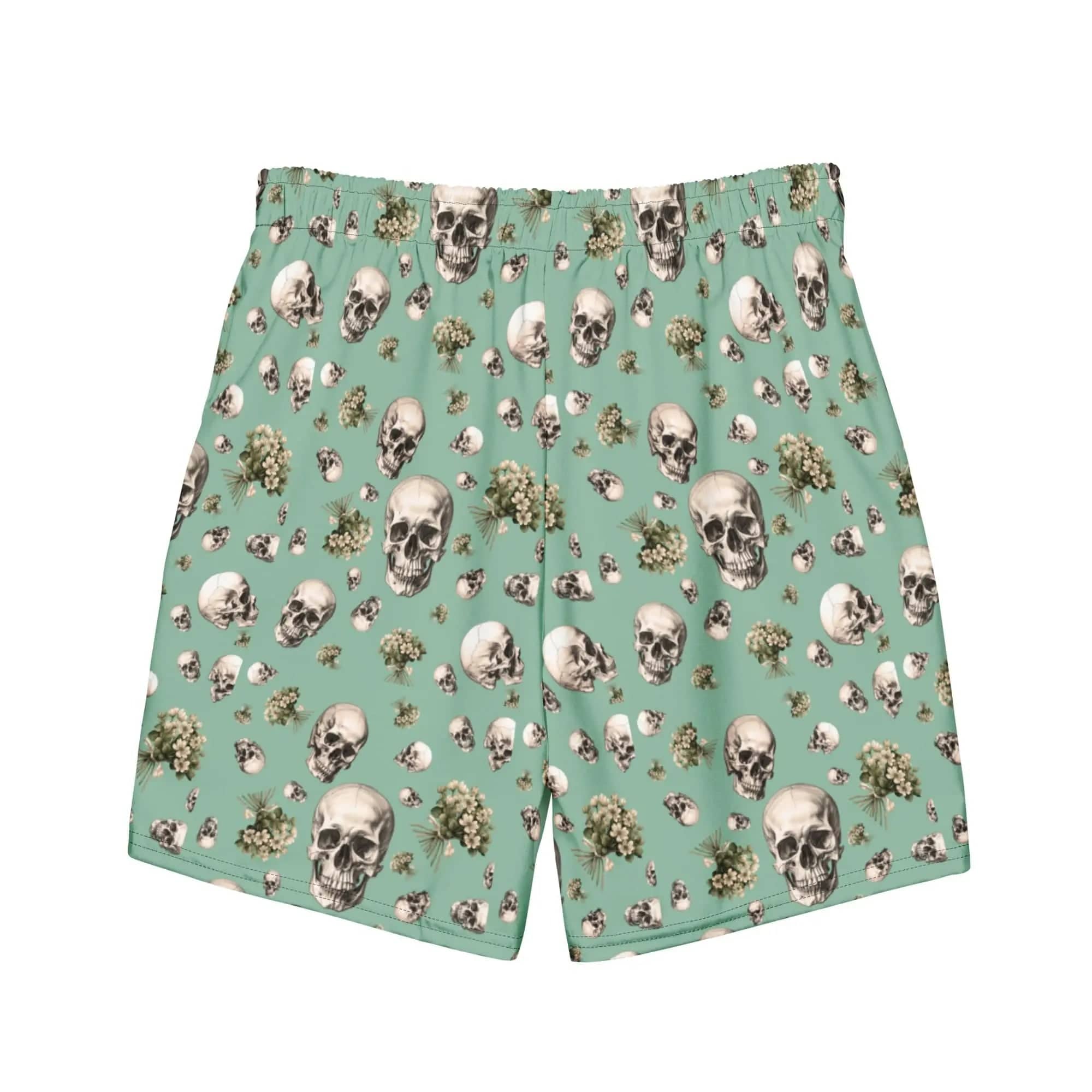 Artistic Fusion: Original Patterned  Designs. Male Swim trunk. Skulls. P2 - Pair Of Monkeys