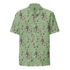 Artistic Fusion: Original Patterned Designs. Short Sleeve Shirt. Flamingo and Monkey. - Pair Of Monkeys
