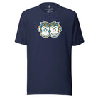 Artistic Fusion: Original Patterned  Designs. T-shirt. Cubes 1. P2 - Pair Of Monkeys